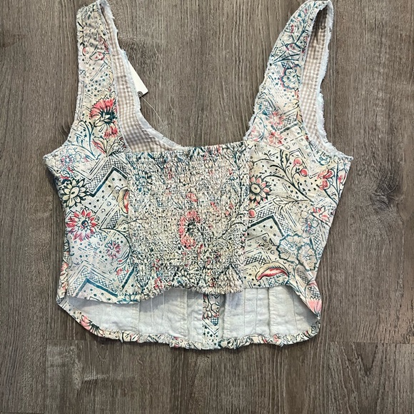 Anthropologie Pilcro Printed Corset Top - Picture 4 of 13